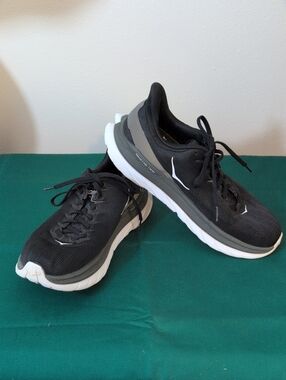 Hoka Women's  Black and White Athletic Running Shoes
